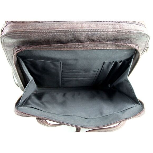 TIGNANELLO BROWN GENUINE LEATHER SHOULDER BAG BUSINESS TOTE HANDBAG HOBO PURSE - Picture 6 of 9